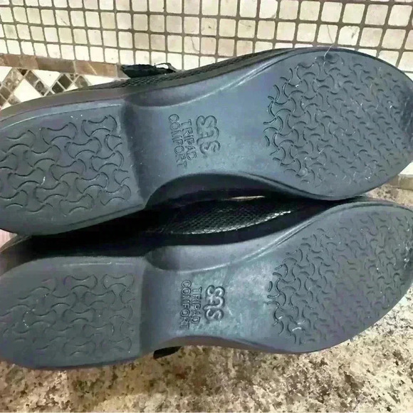 SAS Maria Ladies Black Shiny Snake Tripad Comfort Foot Bed Size 9.5 Narrow - Picture 8 of 9